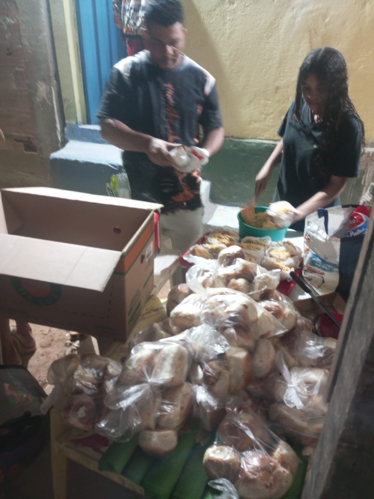 lanche para as crianças